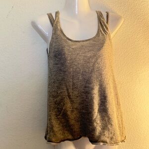 Development gray cashmere sweater knit tank top small